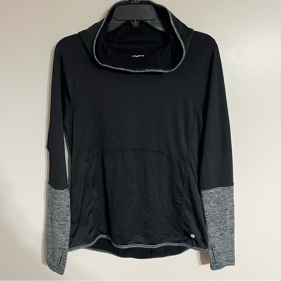 Layer 8 Performance Cold Weather Hoodie Black Reflective Long Sleeve Size Medium - Picture 1 of 8